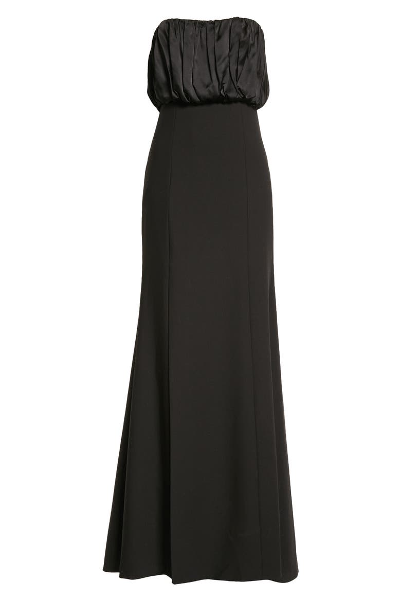 Laurence Strapless Gown, Alternate, color, BLACK