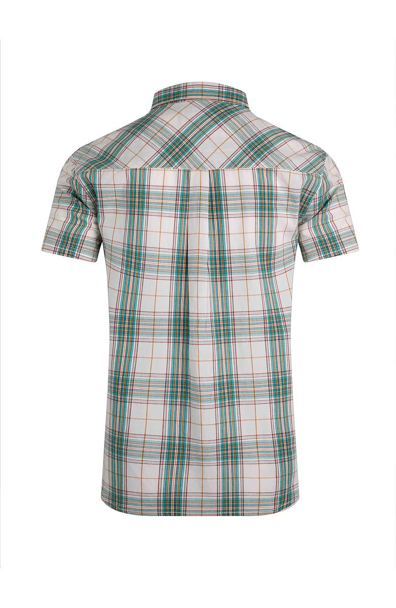 Weird Fish Judd Short Sleeve Check Shirt, Alternate, color, Viridis