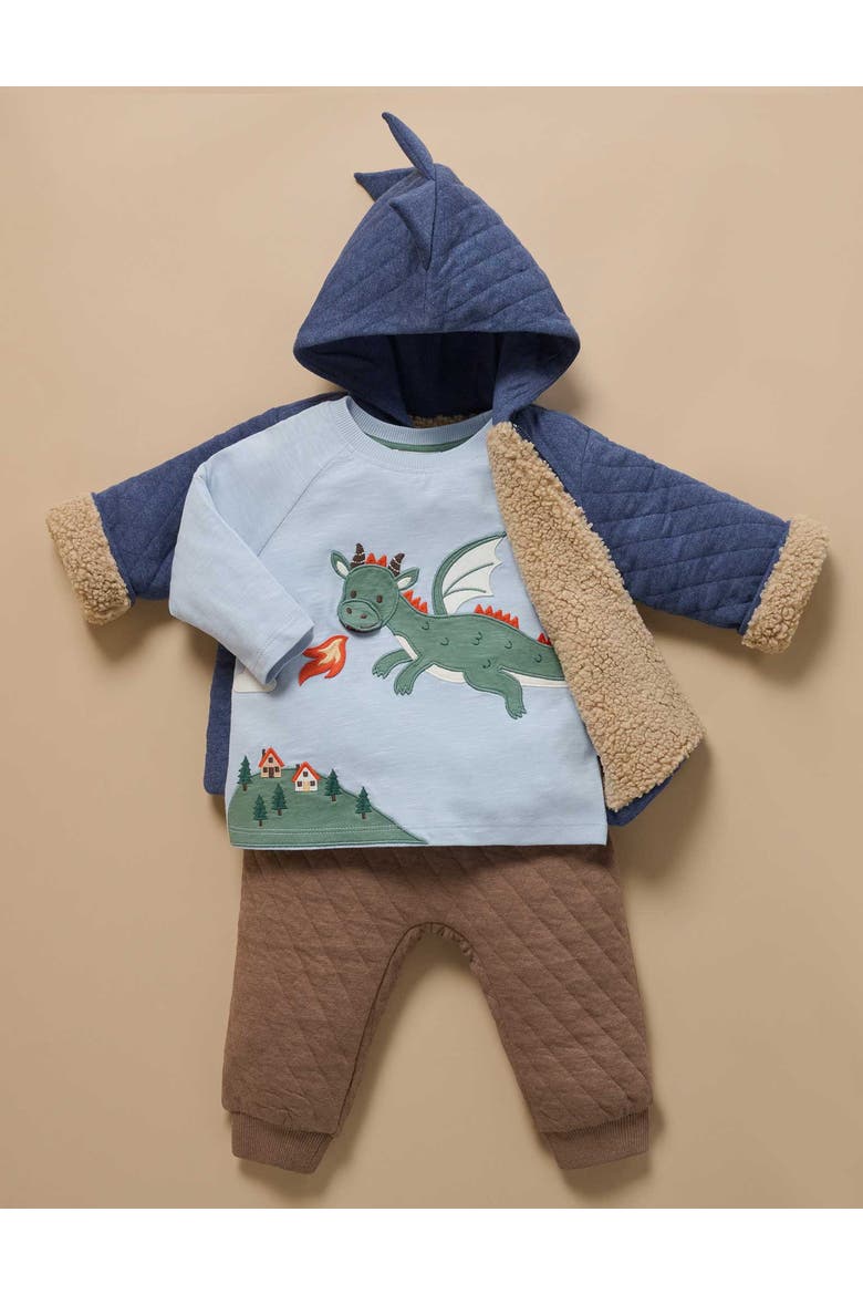 Quilted Dragon Jacket, Alternate, color, Midnight Melange