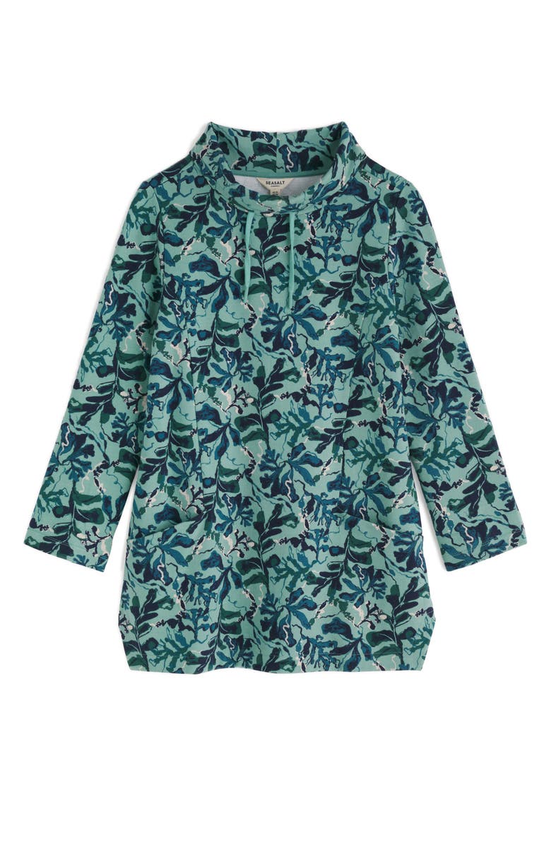 Seasalt Cornwall Formative Floral Tunic, Alternate, color, Floating Fronds Sardine