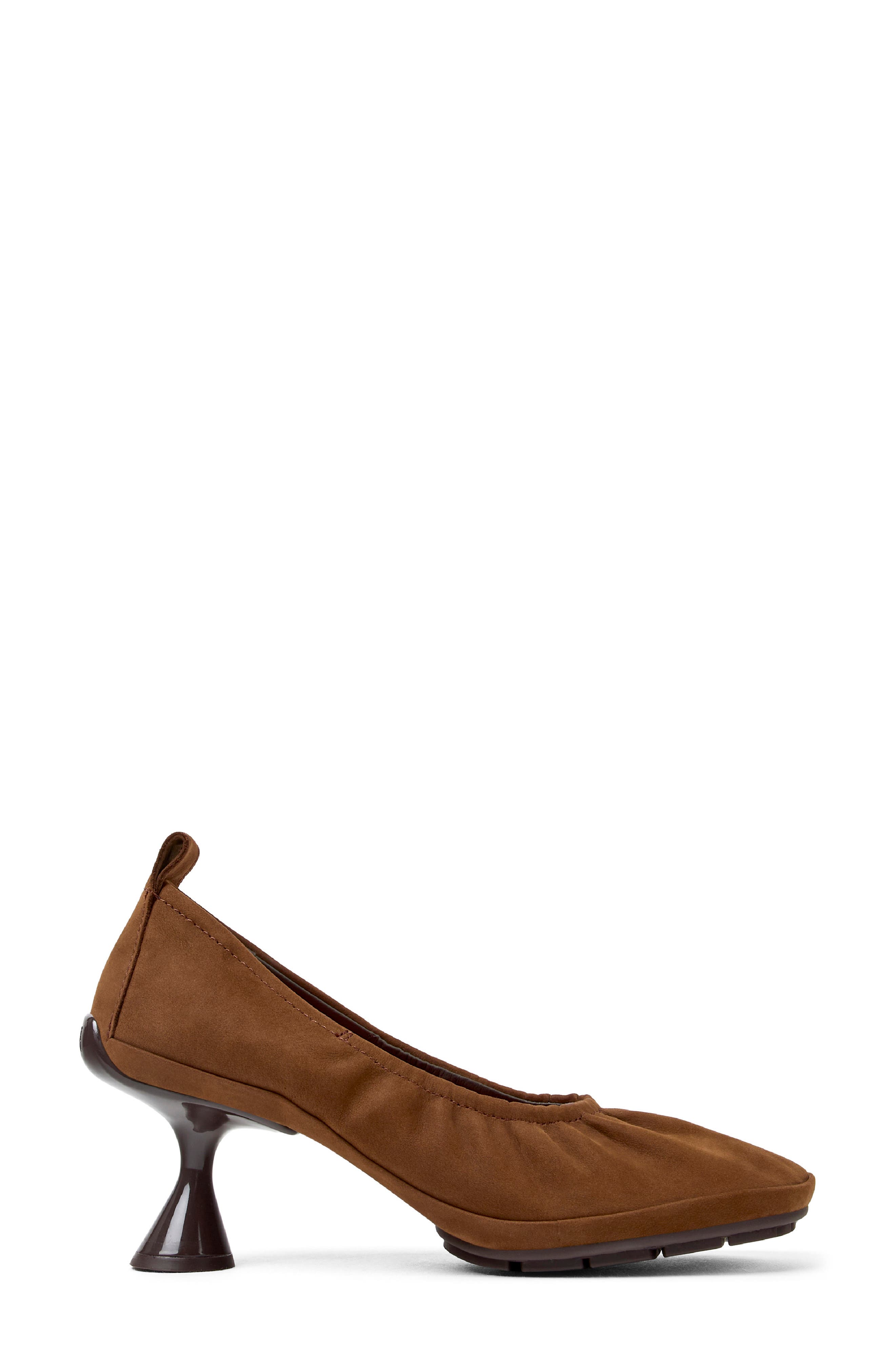 Right Nina Leather Pump, Alternate, color, MEDIUM BROWN