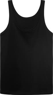 MANGO Scoop Neck Cotton Tank