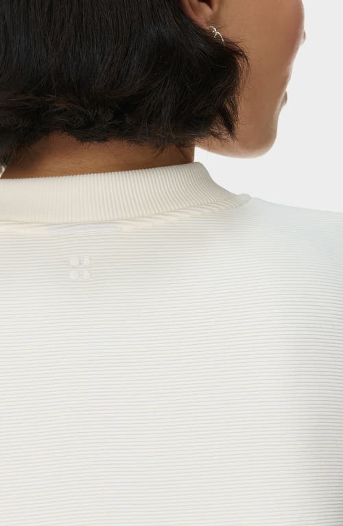 Sweaty Betty Peaceful Ottoman Rib Sweatshirt In Lily White