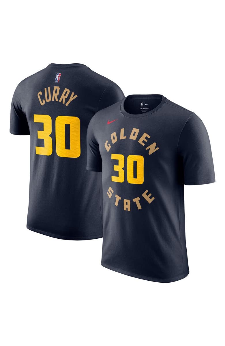 Nike Men's Nike Stephen Curry Navy Golden State Warriors 2024/25 City Edition Name & Number T-Shirt, Alternate, color, 