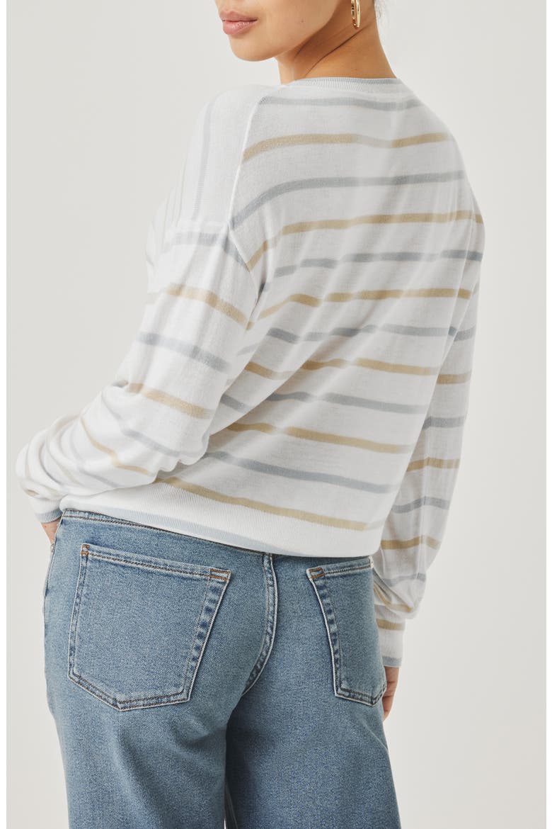 Finn Stripe Sweater, Alternate, color, WHITE/ MULTI