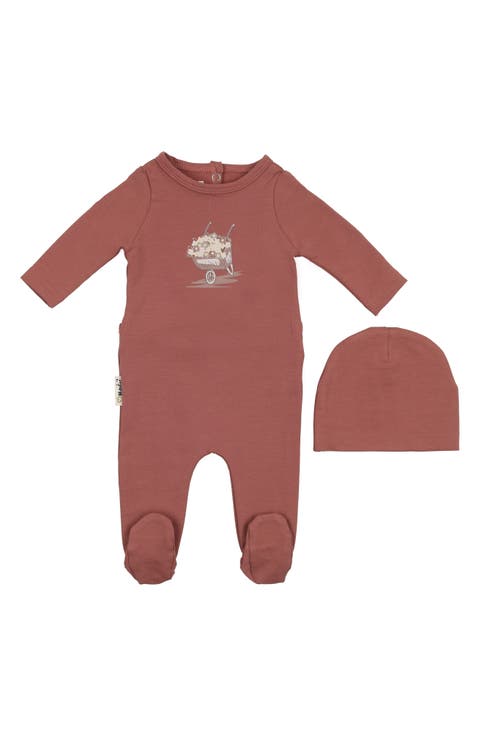 Whimsy Wheelbarrow Footie & Hat Set (Baby)