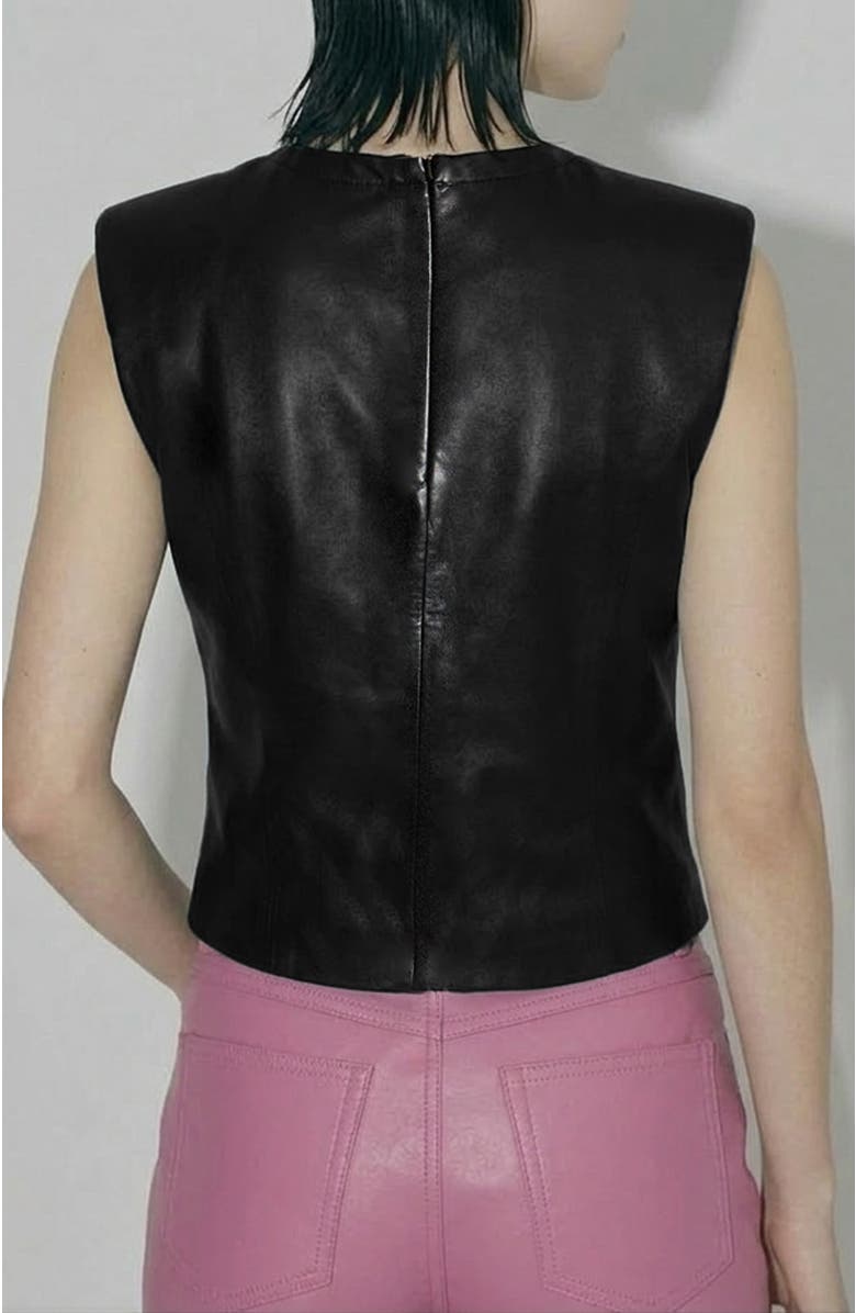 AS by DF Blaze Recycled Leather Tee, Alternate, color, Black