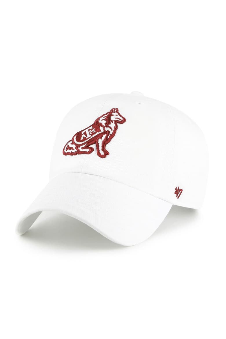 Men's '47 White Texas A&M Aggies Clean Up Adjustable Hat, Main, color, White