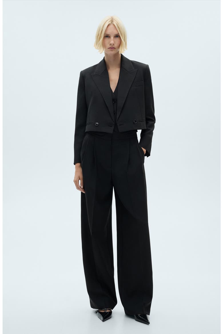 Straight Leg Suit Pants, Alternate, color, BLACK
