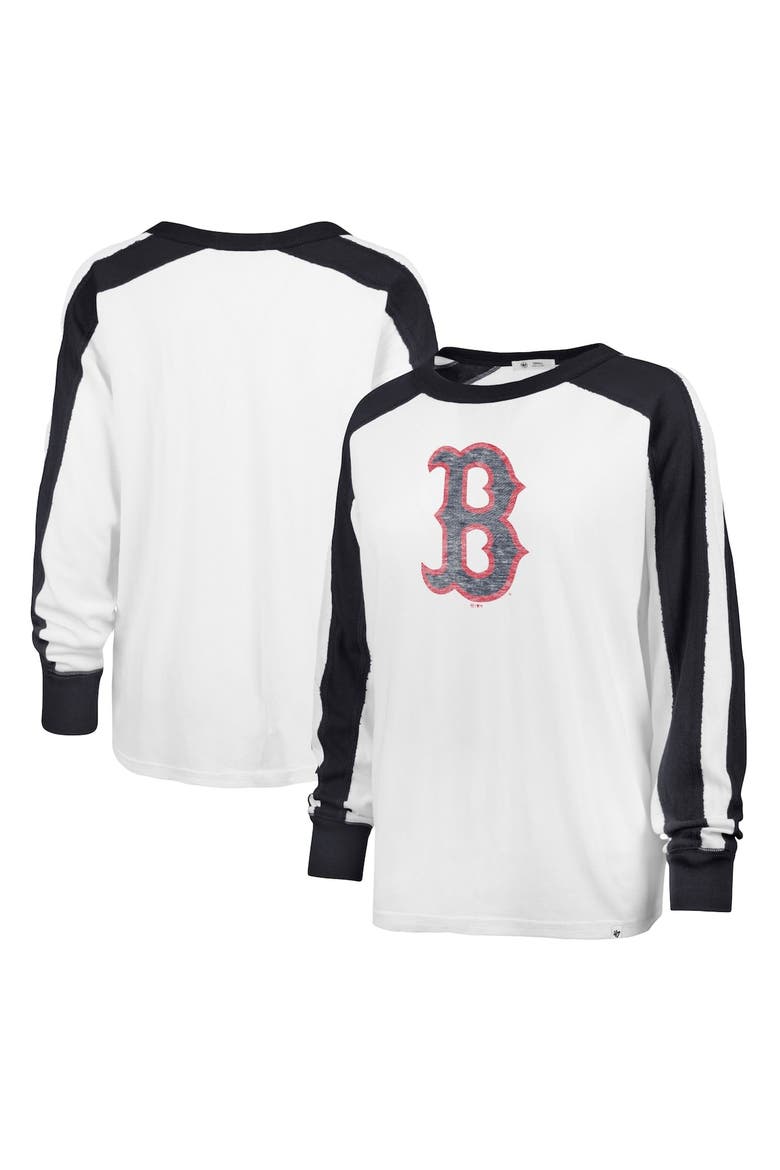 Women's '47 White Boston Red Sox Premier Caribou Long Sleeve T-Shirt, Alternate, color, White