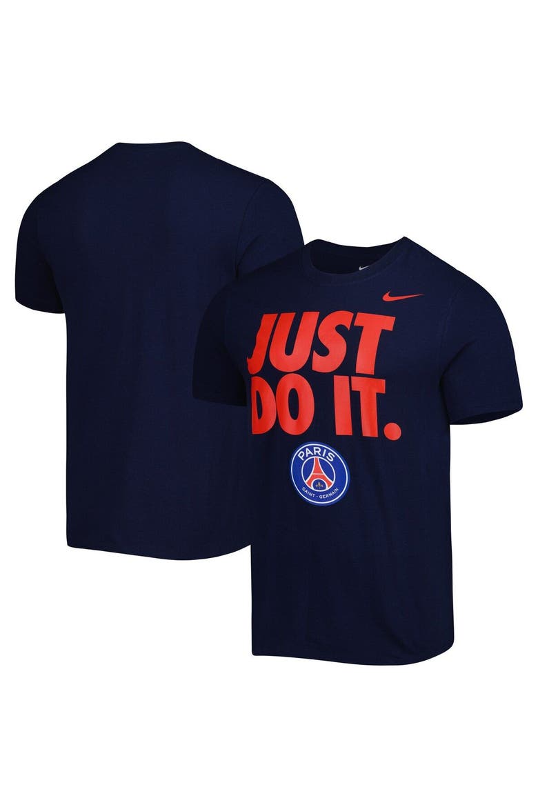 Men's Nike Navy Paris Saint-Germain Just Do It T-Shirt, Main, color, Navy