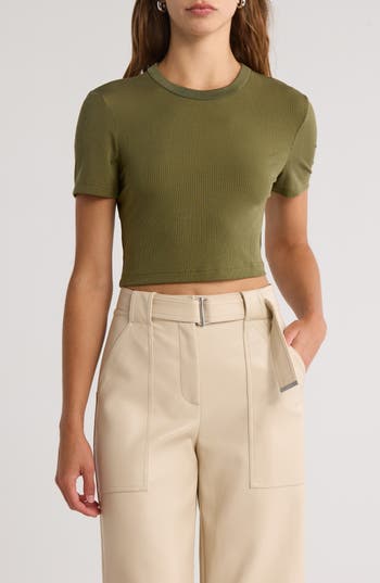 Simkhai Cinta Ribbed Cropped Top