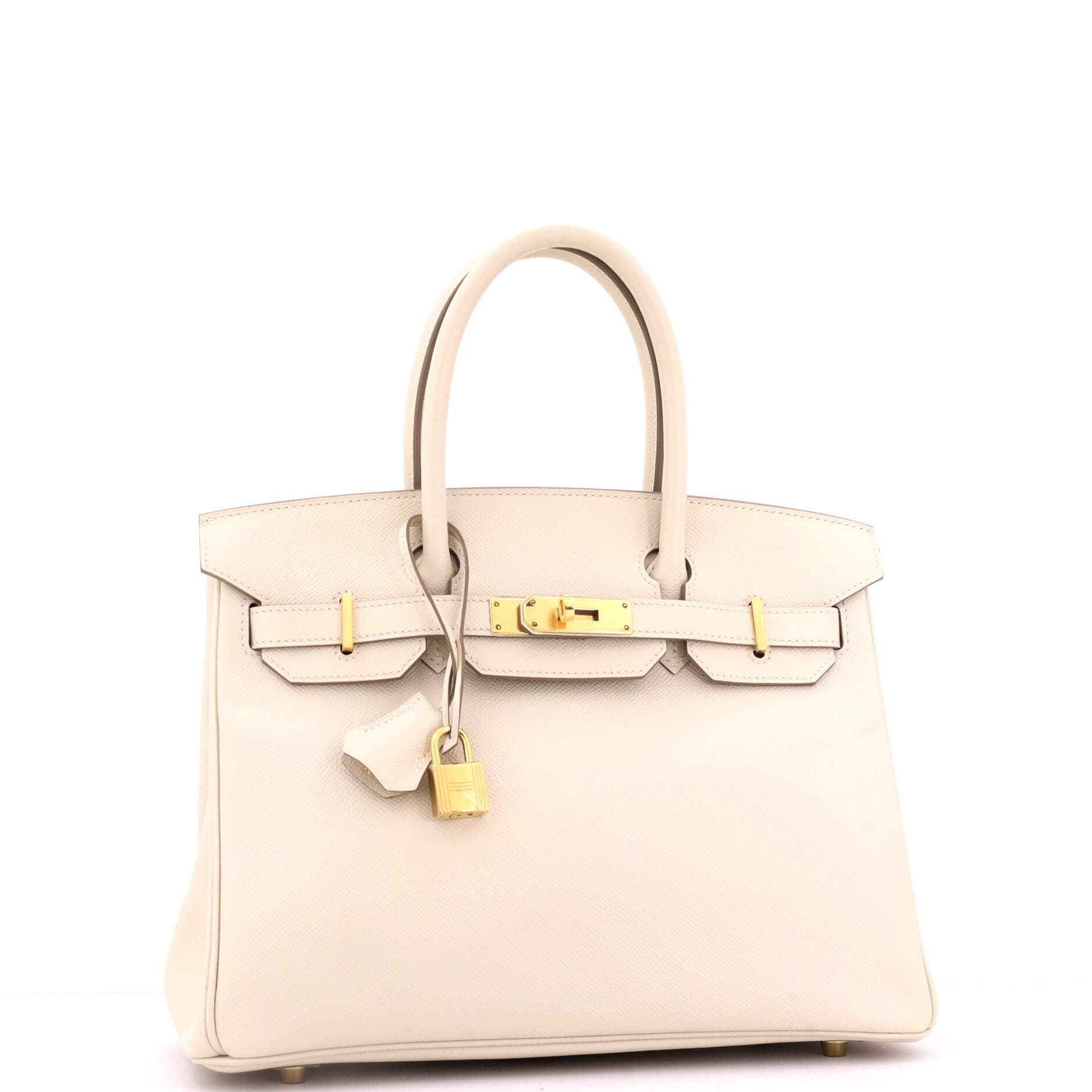 Pre-Owned Hermes Birkin Handbag Light Epsom with Gold Hardware 30, Alternate, color, Craie