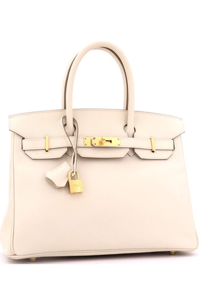 Pre-Owned Hermes Birkin Handbag Light Epsom with Gold Hardware 30, Alternate, color, Craie