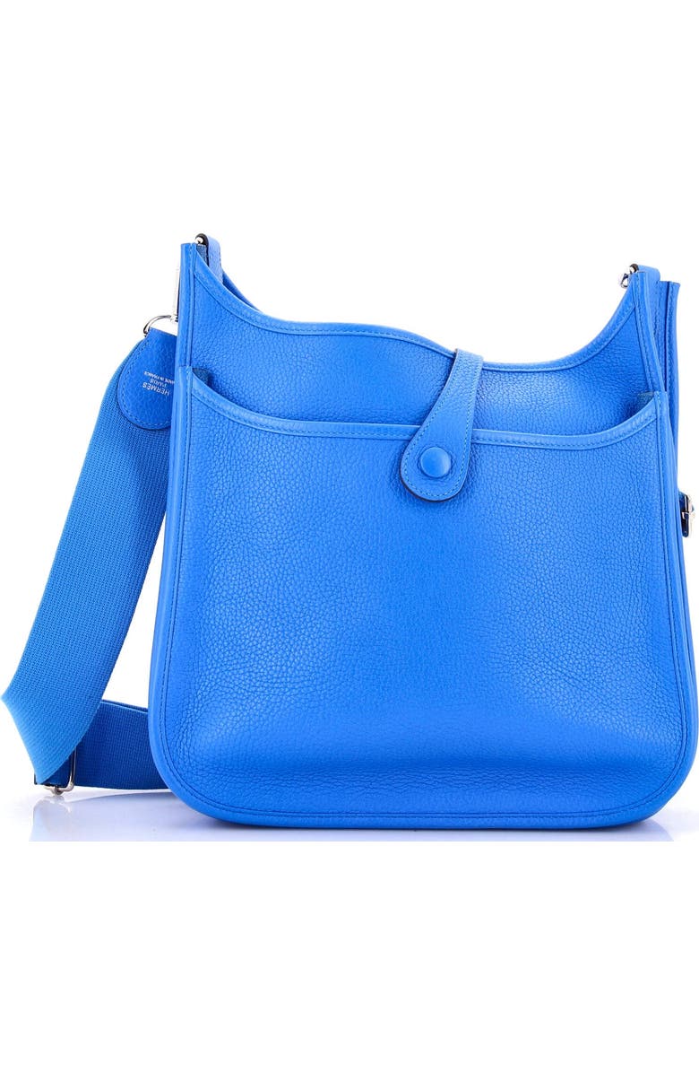Pre-Owned Hermes Evelyne Bag Gen III Clemence PM, Alternate, color, Bleu Hydra