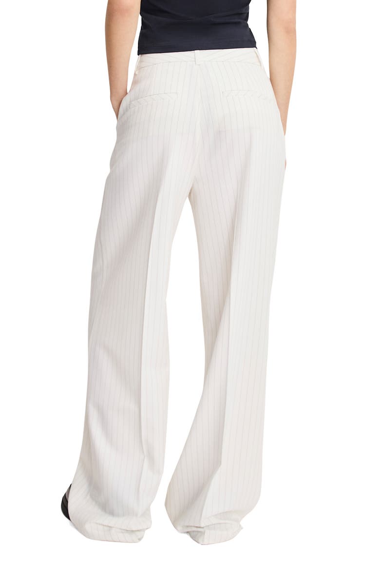 Essential Wide Leg Suiting Pants, Alternate, color, CHESTNUT PIN STRIPE