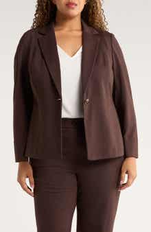 One-Button Seamed Waist Blazer