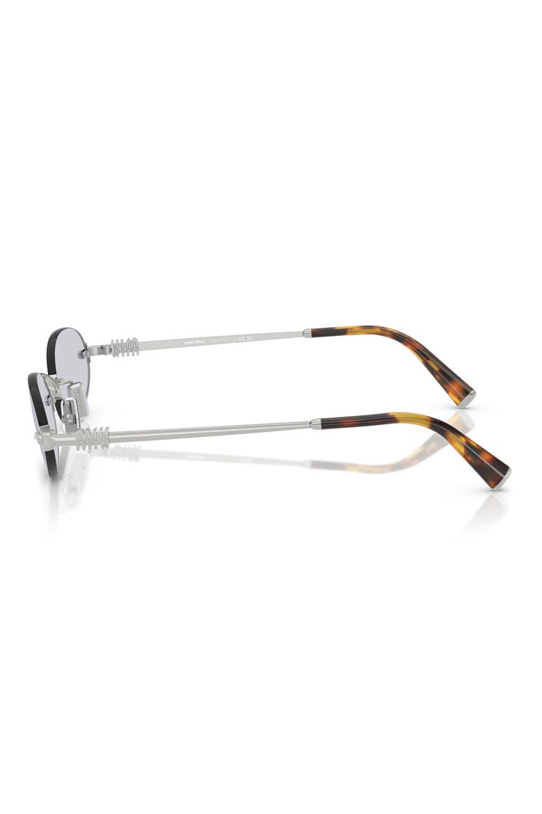 Miu Regarde 51mm Oval Sunglasses, Alternate, color, SILVER / LILLAC