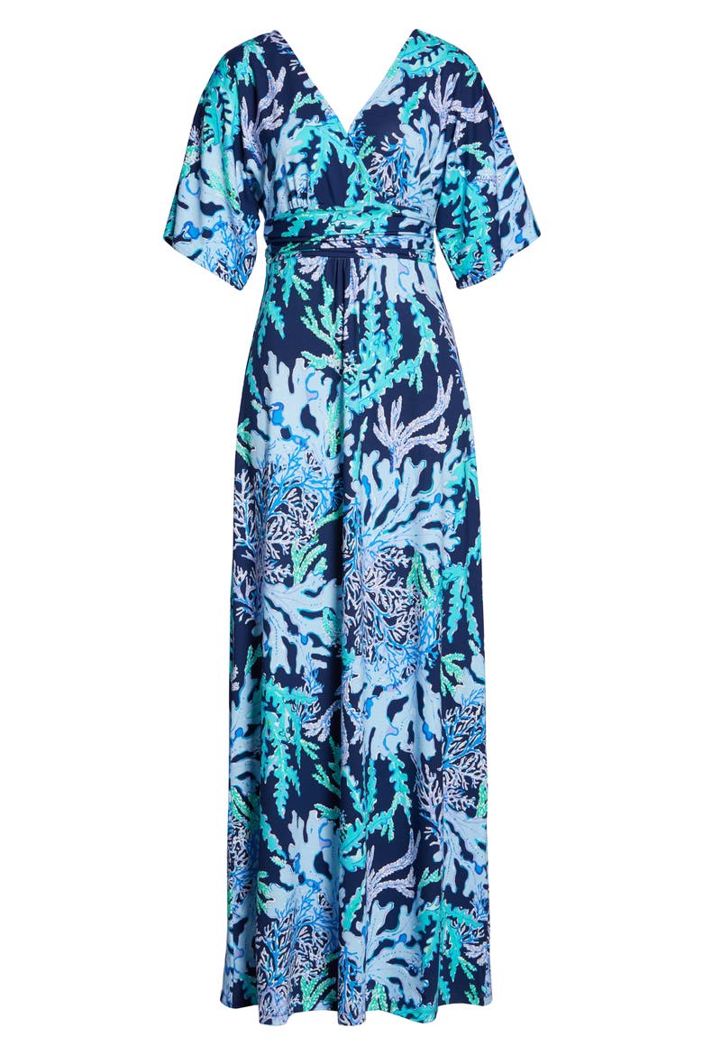 Parigi Maxi Dress, Alternate, color, DEEP INDIGO SWISH AND SWAY