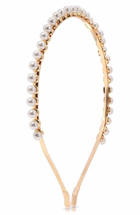 Ettika Night Out Faux Pearl Headband
