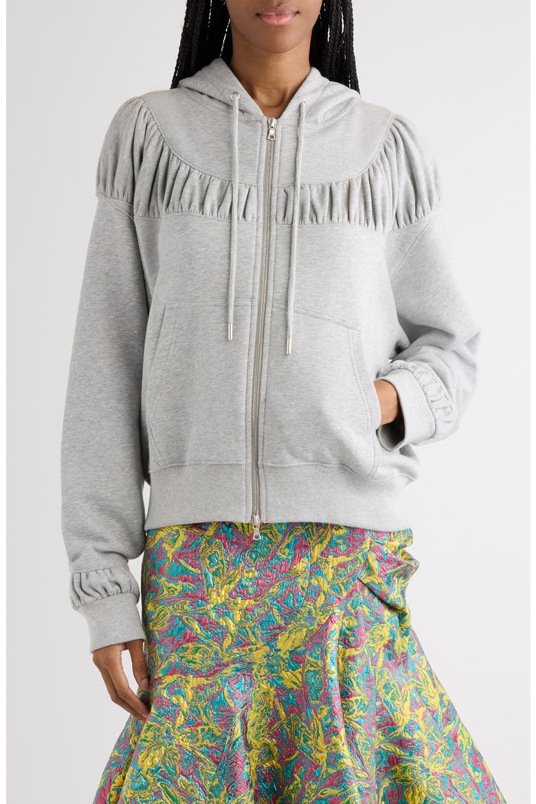 Hadina Zip Sweatshirt, Main, color, GREY MELANGE
