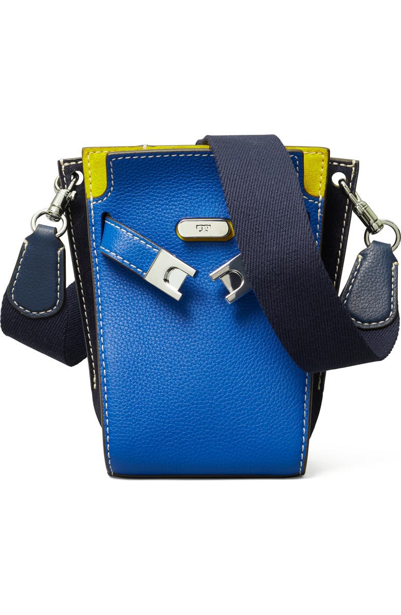 Tory Burch Petite Lee Radziwill Pebbled Leather Double Bucket Bag, Alternate, color,