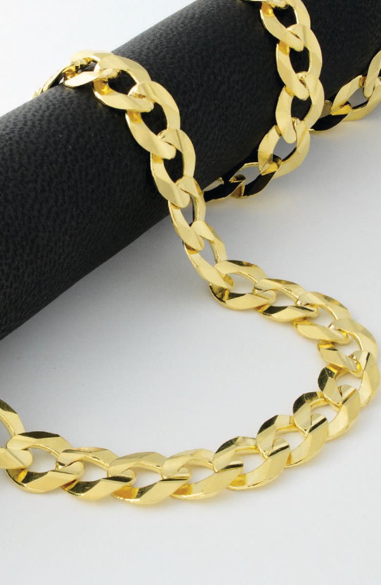 BEST SILVER Flat Curb Link Bracelet, Alternate, color,