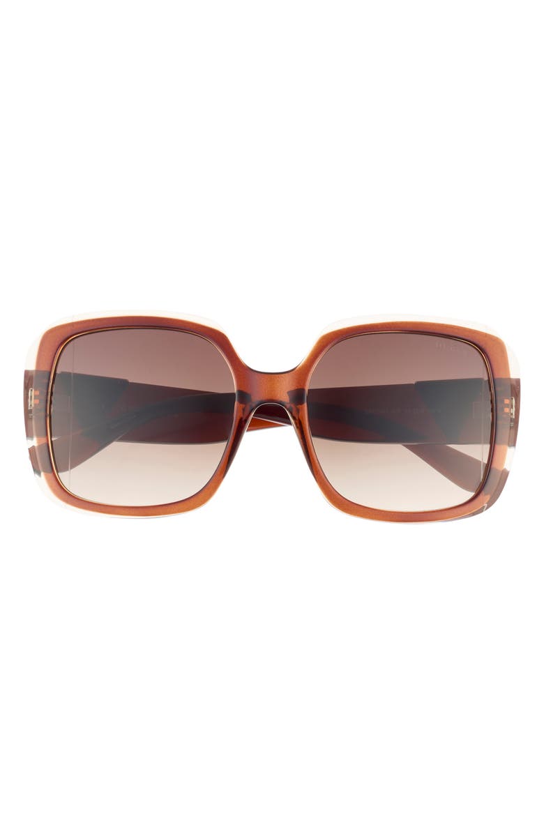 GUESS 55mm Square Sunglasses, Main, color, Dark Brown / Gradient Brown