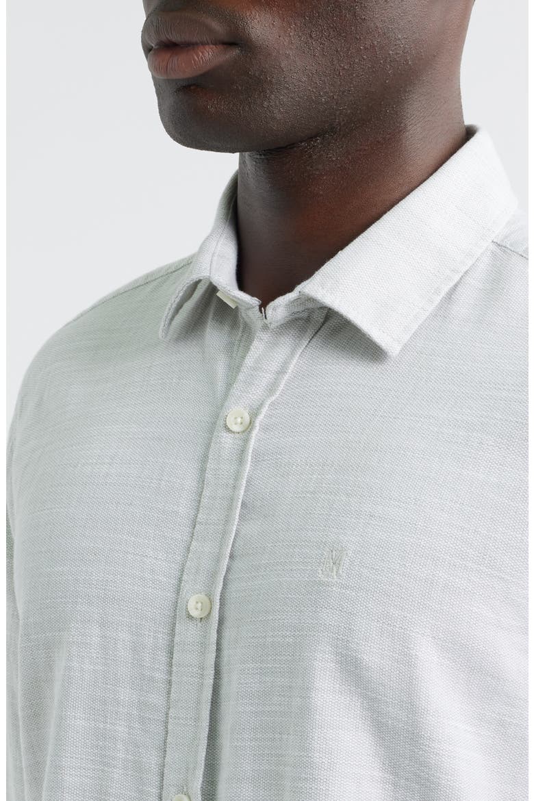 Long Sleeve Cotton Button-Up Shirt, Alternate, color, OIL GREEN