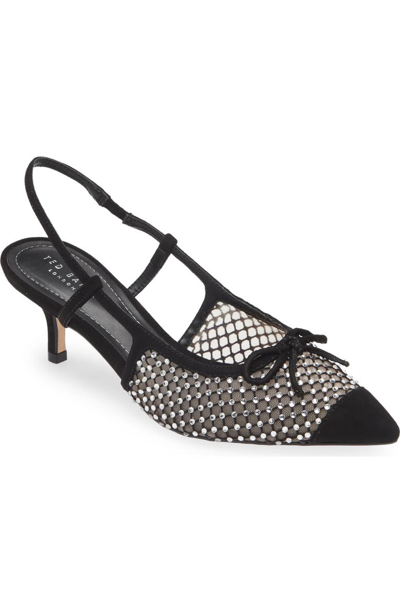 Ted Baker London Relona Crystal Mesh Slingback Pointed Toe Pump, Main, color,