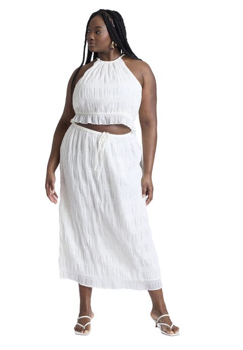 Ruched Tiered Maxi Skirt