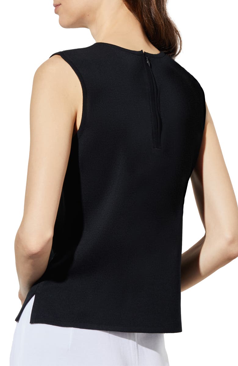Ming Wang Back Zip Knit Tank, Alternate, color, 