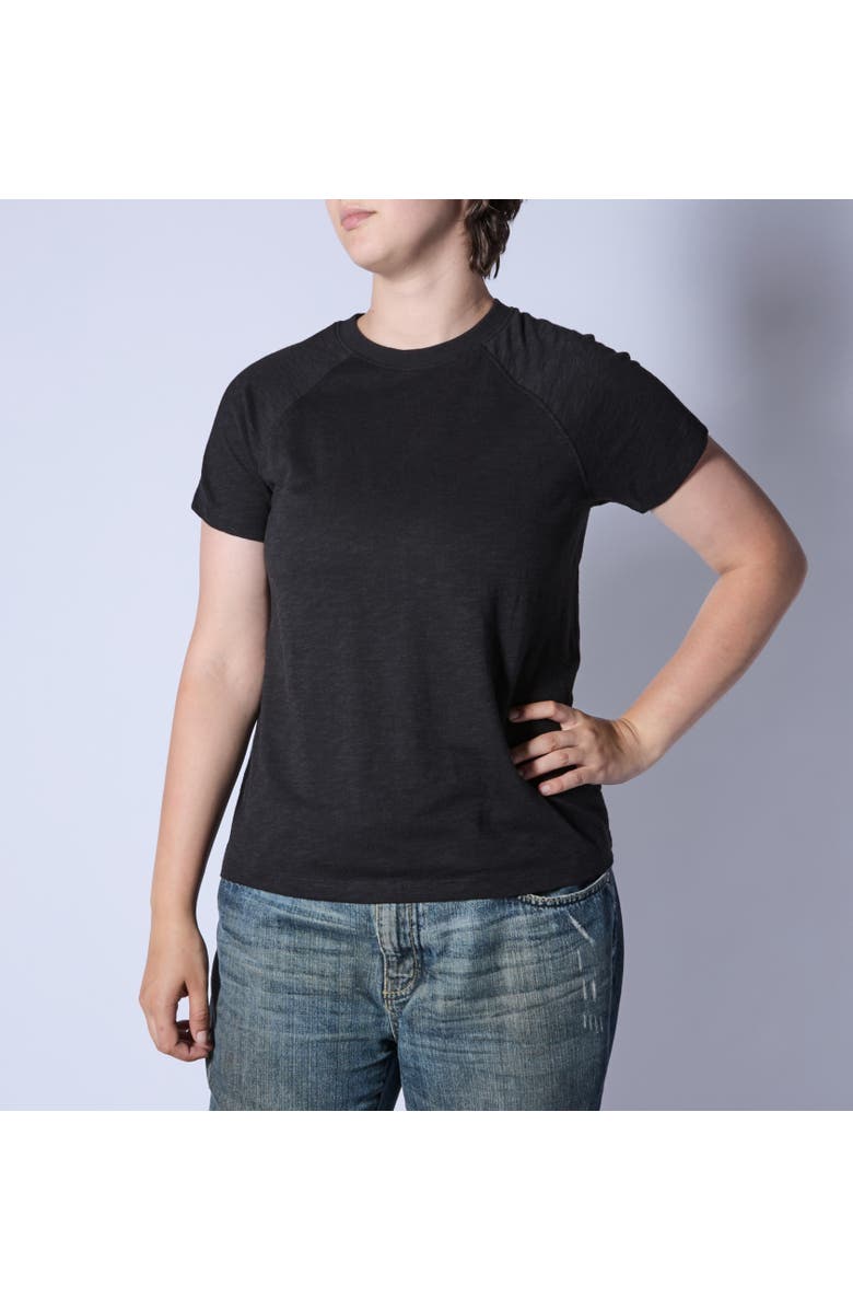 TomboyX Jersey Slub Raglan Crewneck T-Shirt, Main, color, Black