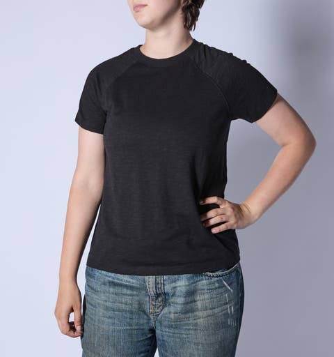 Jersey Slub Raglan Crewneck T-Shirt