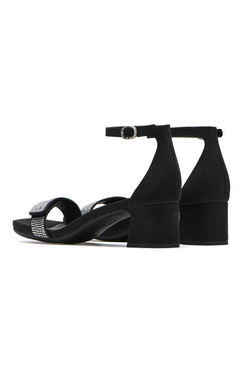 Abeo Avenue Strap Heels In Black Sparkle - Metatarsal