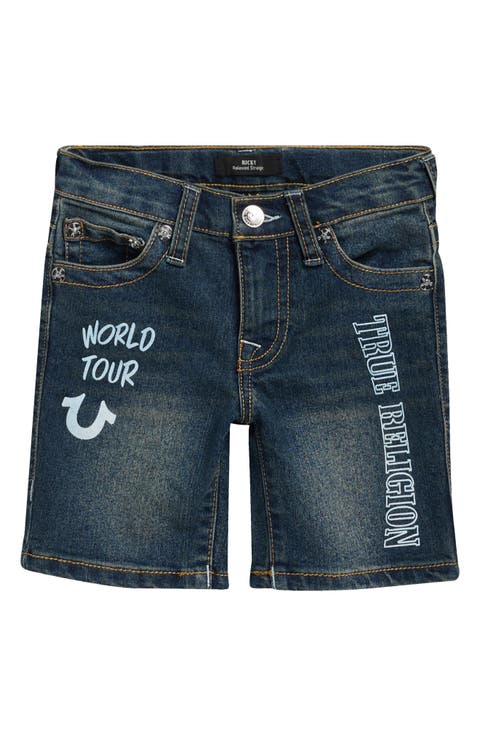Kids' Logo Graphic Denim Shorts (Little Kid)