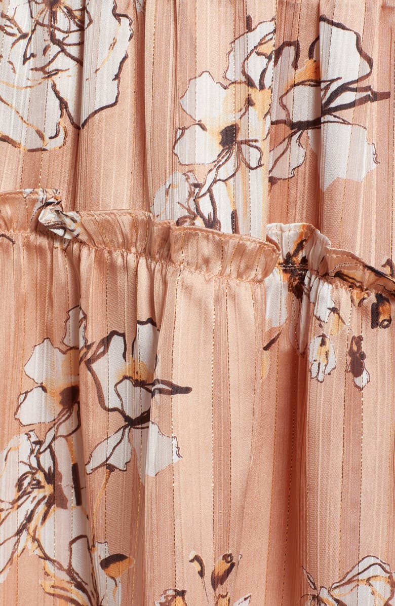 4SI3NNA Smocked Floral Miniskirt, Alternate, color, Mauve Floral