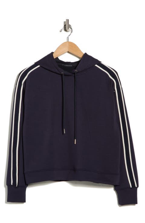 Braid Trim Scuba Knit Hoodie
