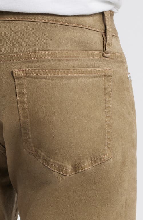 Frame L'homme Slim Fit Five-pocket Twill Pants In Dark Tan