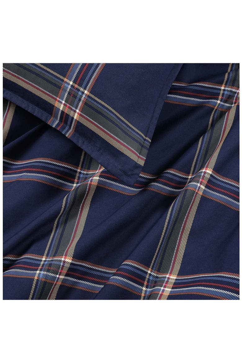 Beacon Plaid Duvet Cover & Shams Set, Alternate, color, NAVY BLUE/ DARK YELLOW