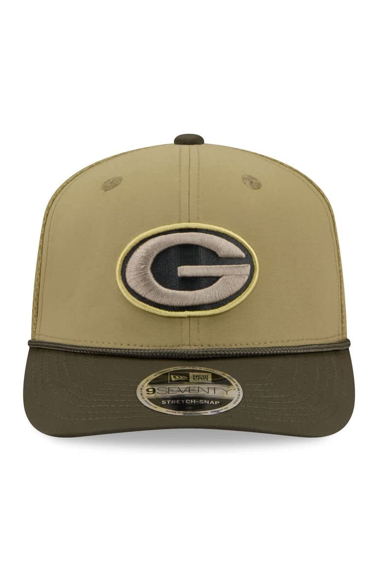 New Era Men's New Era Green Green Bay Packers 2025 Salute to Service 9SEVENTY Adjustable Hat, Alternate, color,