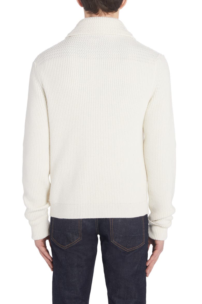 Shawl Collar Cashmere Cardigan, Alternate, color, CREAM WHITE