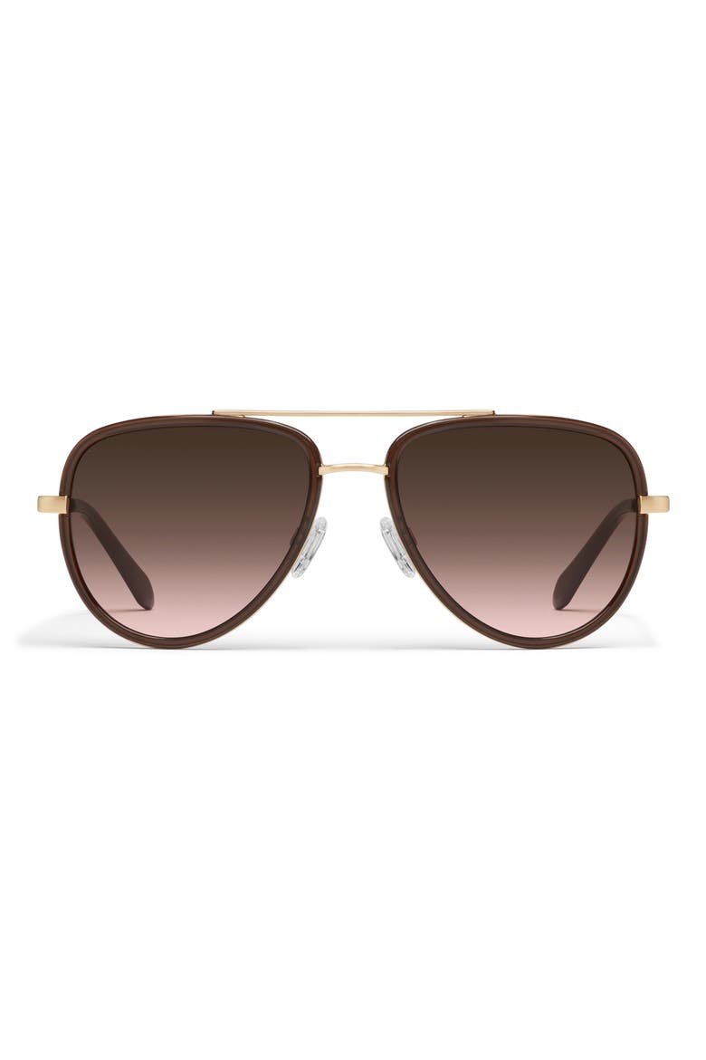 All In Medium 56mm Aviator Sunglasses, Main, color, DARK BROWN/ BROWN ROSE