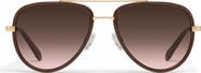 QUAY All In Medium 56mm Aviator Sunglasses
