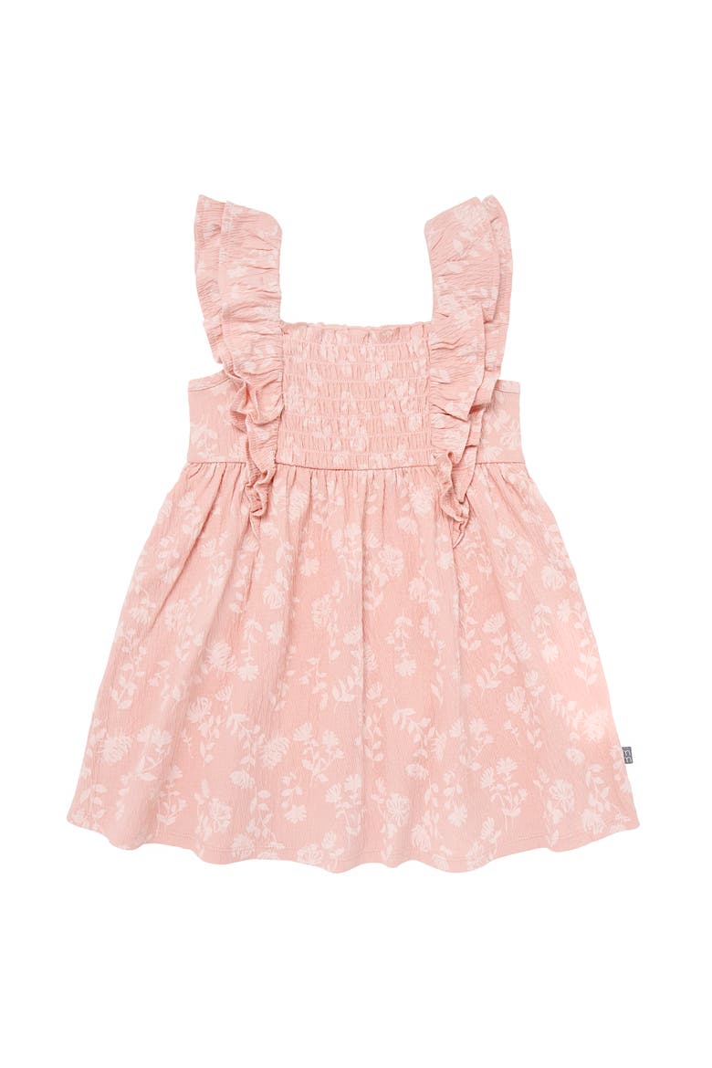 Baby Girls Rose Wild Flowers Smocked Ruffle Dress, Main, color, Rose Wild Flower