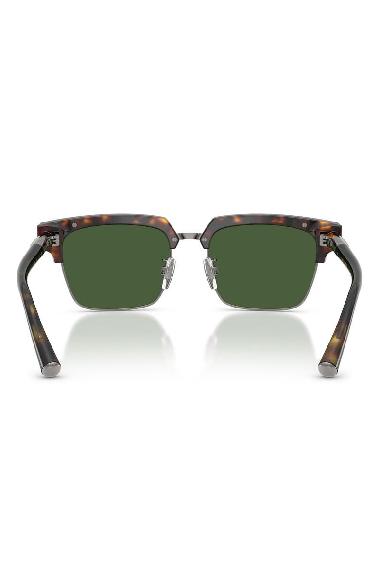 Dolce&Gabbana 54mm Square Sunglasses, Alternate, color, Havana / Dark Green
