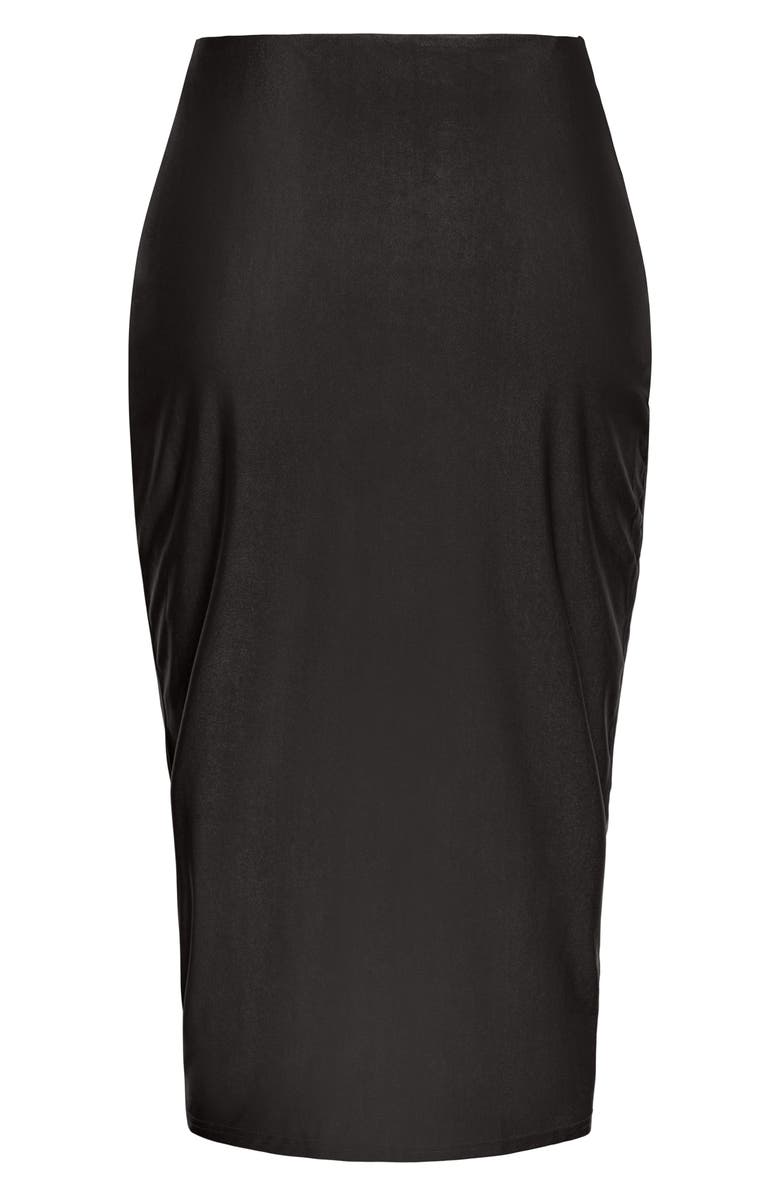 City Chic Tulip Hem Satin Skirt, Alternate, color, 