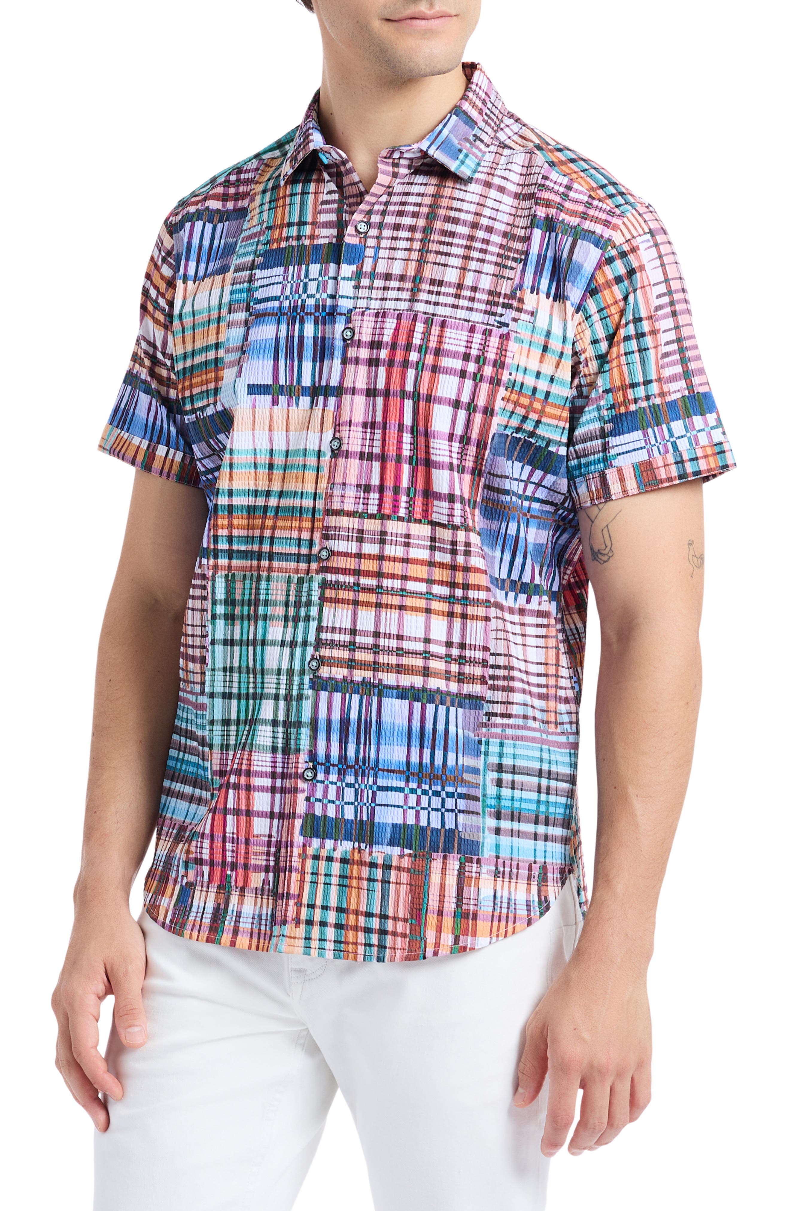 Robert Graham Murdoch Short Sleeve Button-Up Shirt (Men) | Nordstrom