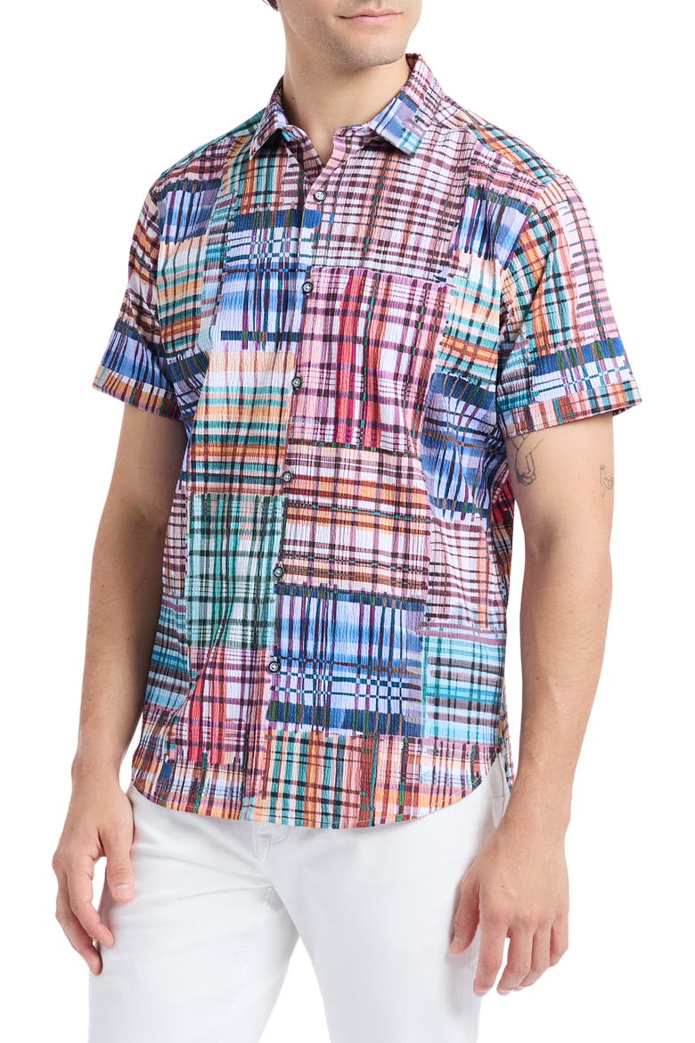 Murdoch Short Sleeve Button-Up Shirt, Alternate, color, MULTI