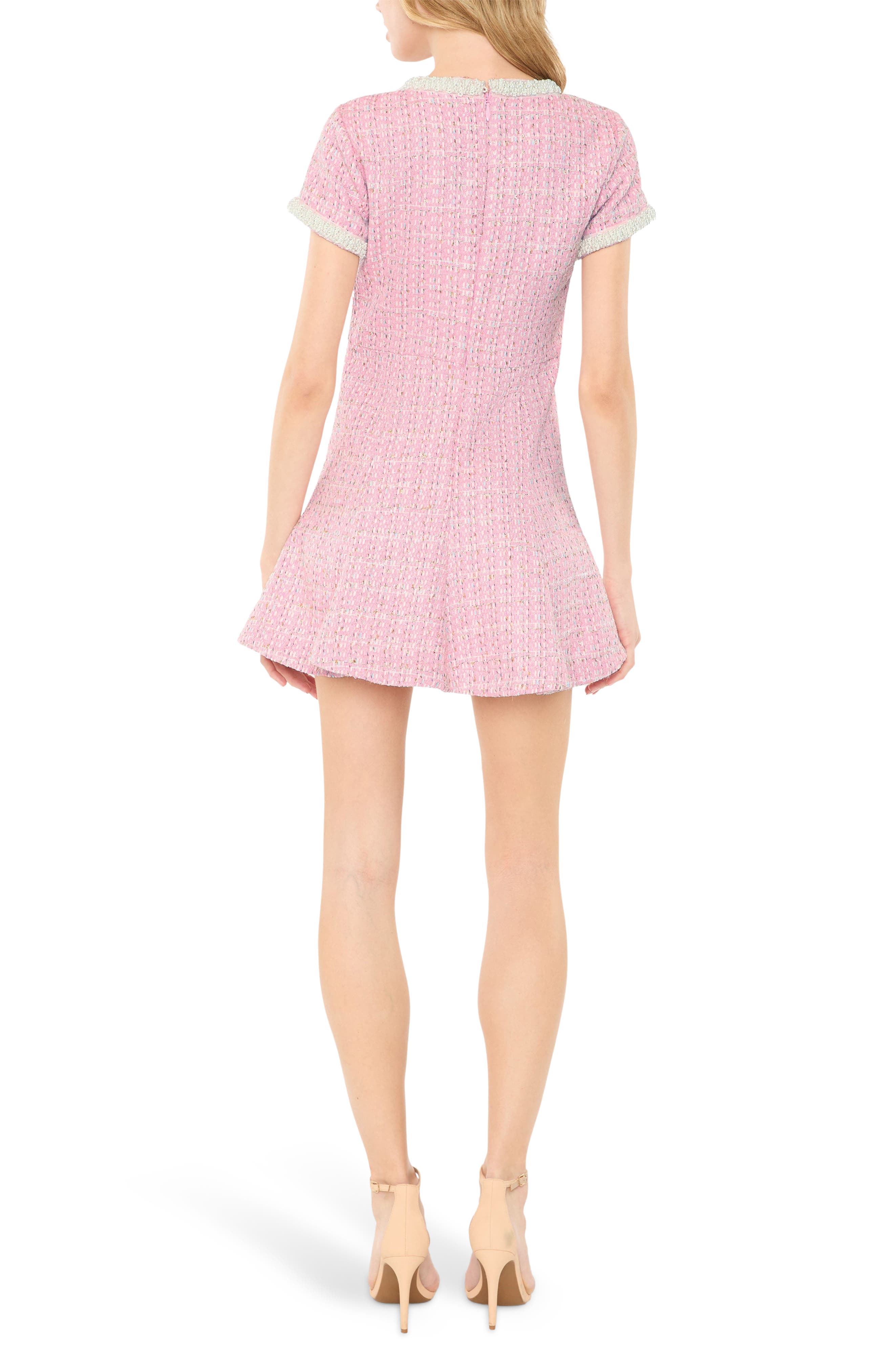 Brie Beaded Tweed Minidress - image 2